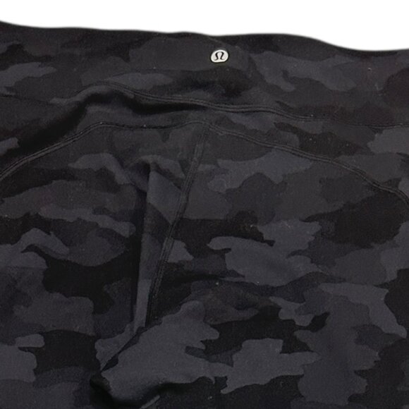 Lululemon Fast & Free High Rise Tight 25” Black Gray Camo Sz 20 Pockets Leggings - Picture 7 of 7